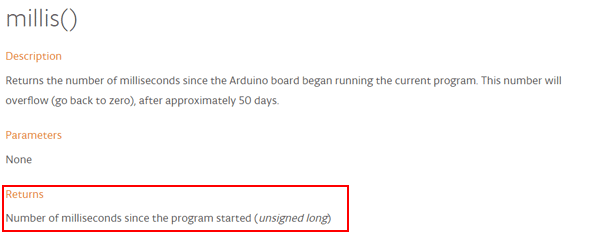 millis referencia arduino