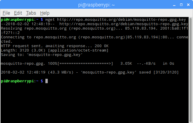 terminal mosquitto mqtt